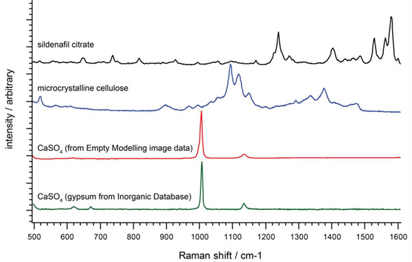 Material identification with Raman spectroscopy